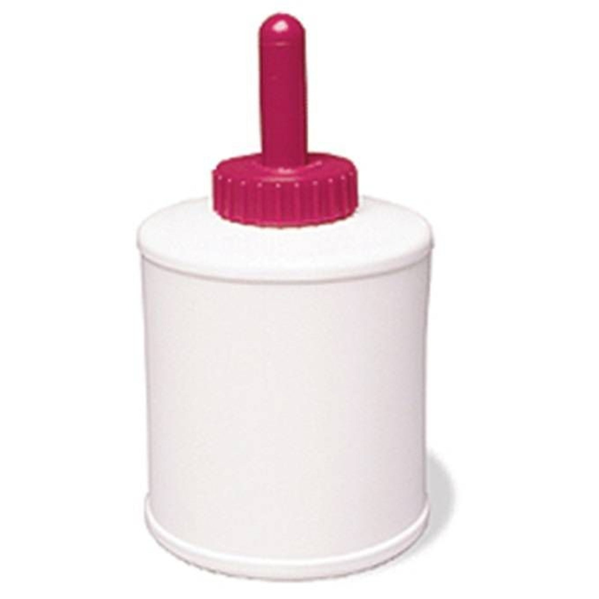Jacks Quart Jar with Brush Applicator White/Red