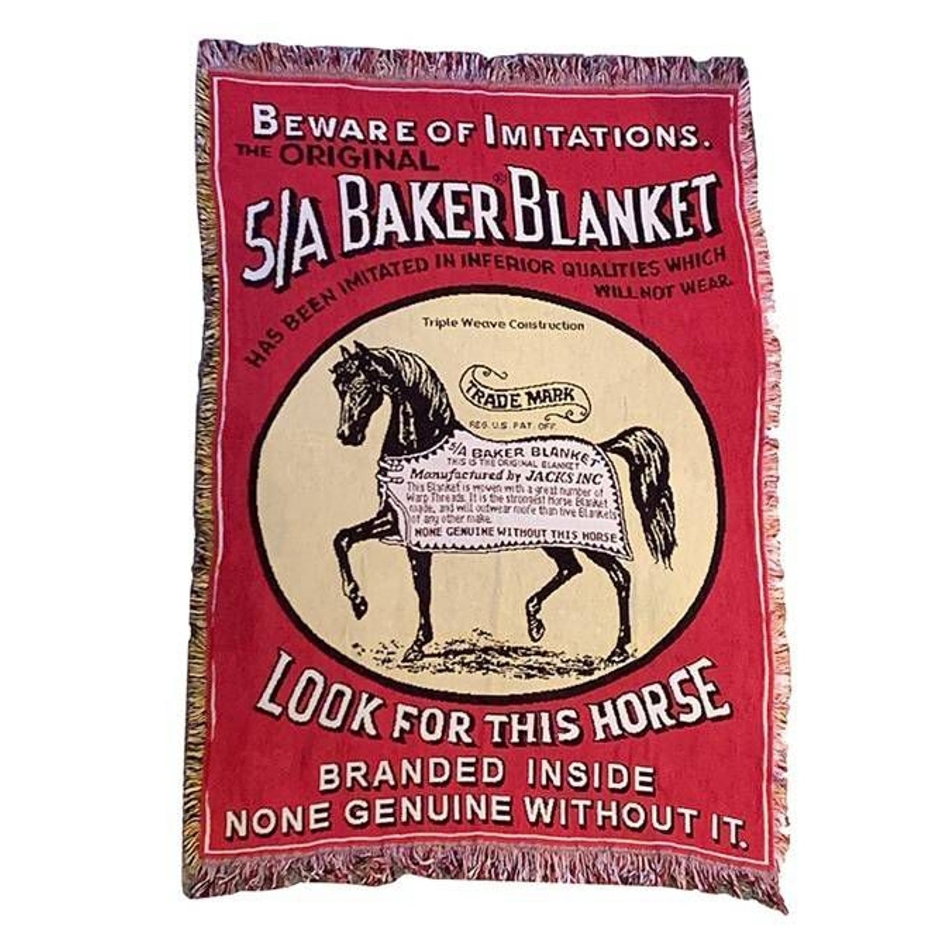 Baker Logo Afghan 50" x 70"