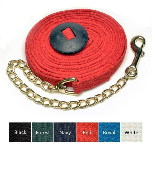 Jacks Cotton Webbing Lunge Line 25' Long Black