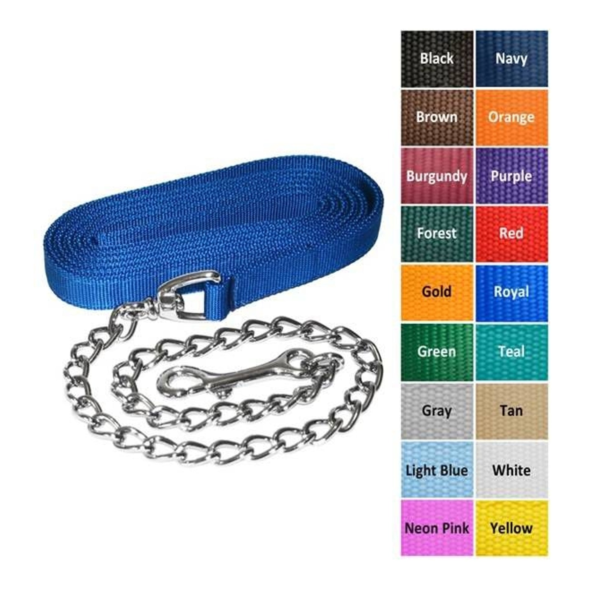 Jacks Lead Shank with 24" Chrome Plated Chain 6' B