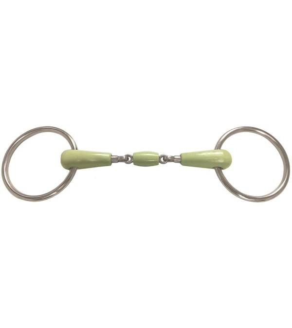 Jacks Apple Mouth Double Jointed Ring Snaffle Bit