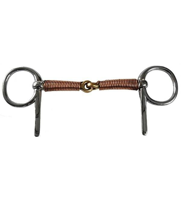 Jacks Copper Wire Wrap Snaffle Bit 5" Stainless St