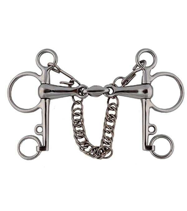 Jacks Elliptical Link Pelham Bit 5" Stainless Stee