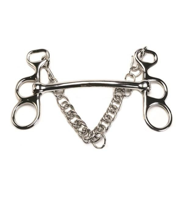 Jacks Figure Eight Pelham Bit 5-1/2" Stainless Ste