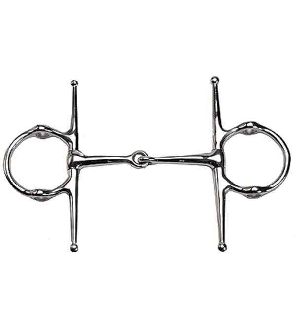 Jacks Full Cheek Gag Snaffle Bit 7" Stainless Stee
