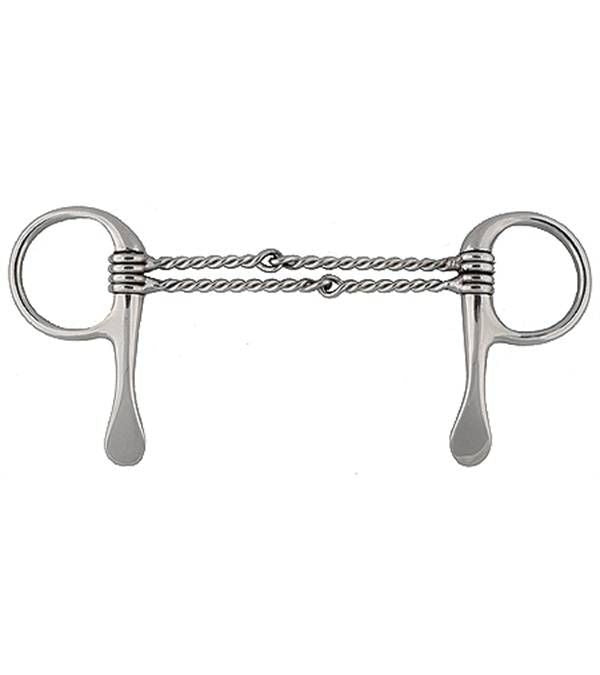 Jacks Half Cheek Double Twisted Wire Bit 5" Stainl