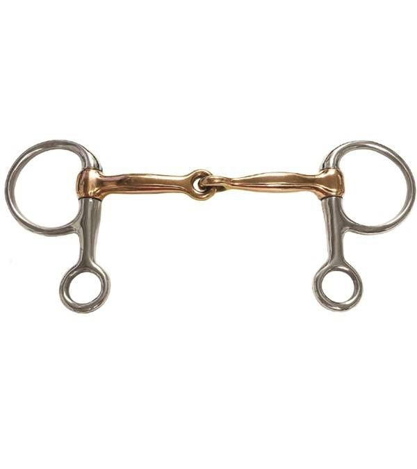 Jacks Half Cheek Jointed Copper Snaffle Bit 5" Sta