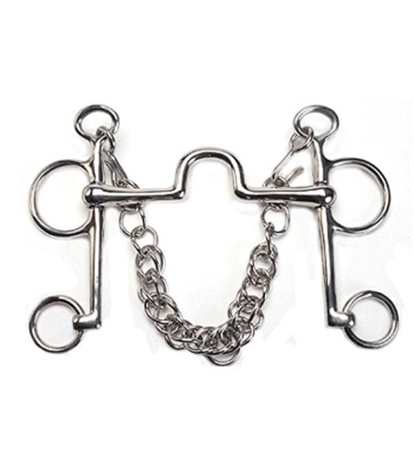 Jacks High Port Pelham Bit 5-1/2" Stainless Steel