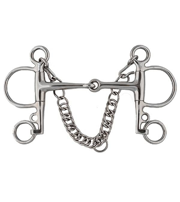 Jacks Jointed Mouth Pelham Bit 5" Stainless Steel