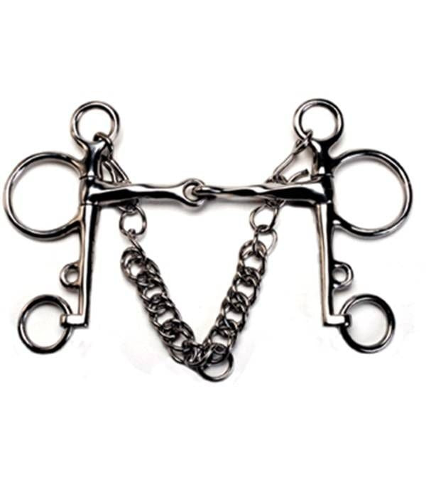Jacks Slow Twist Pelham Bit 4" Stainless Steel