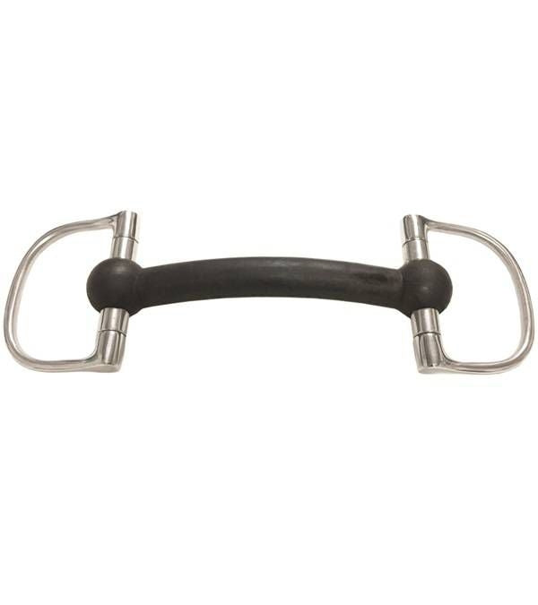 Jacks Soft Rubber Mouth Dee Ring Bit 5" Stainless