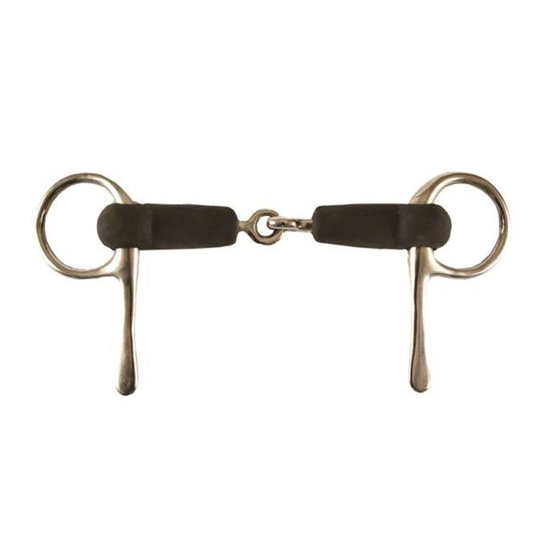 Jacks Soft Rubber Mouth Snaffle Bit 5" Nickel Plat