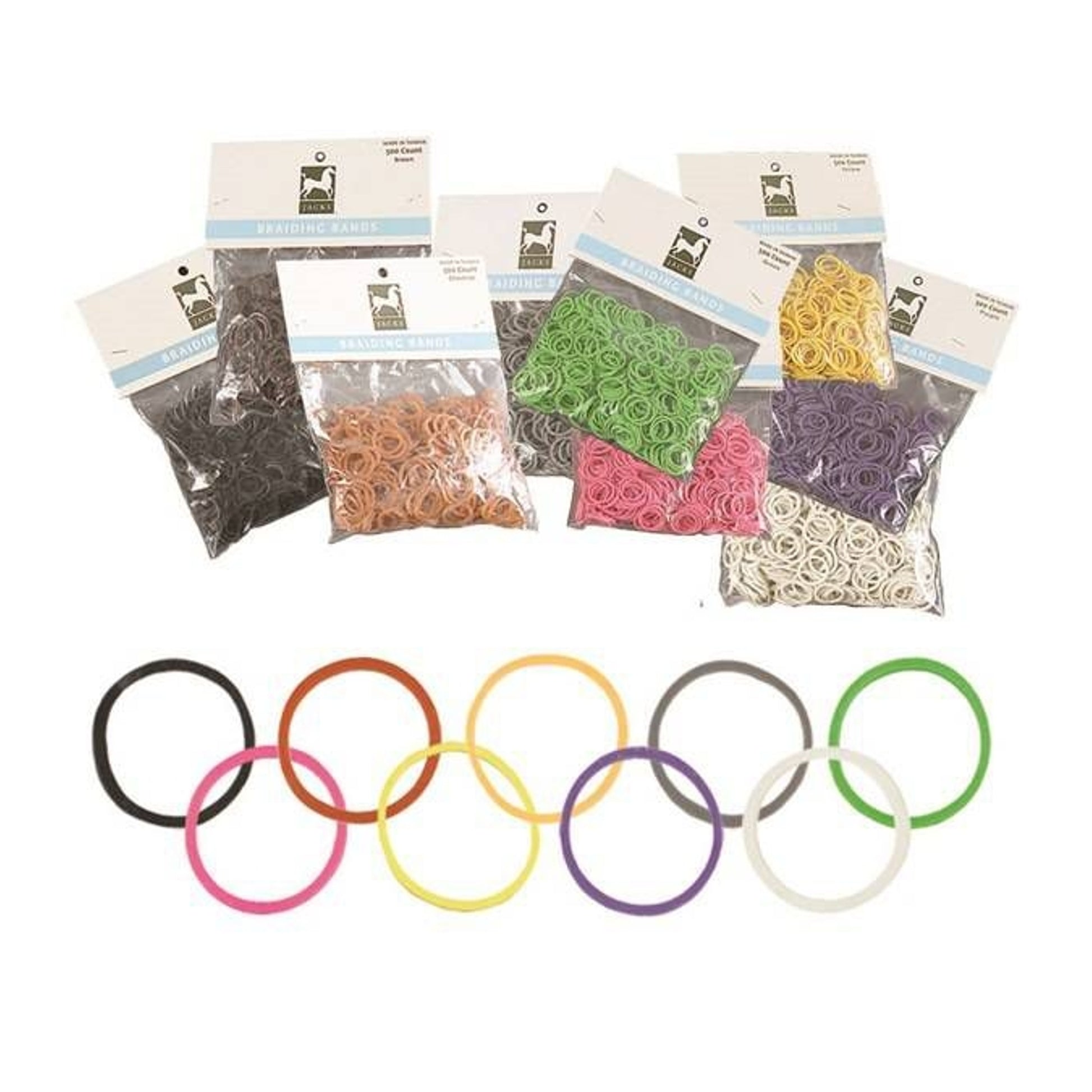 Jacks Braiding Bands 500ct