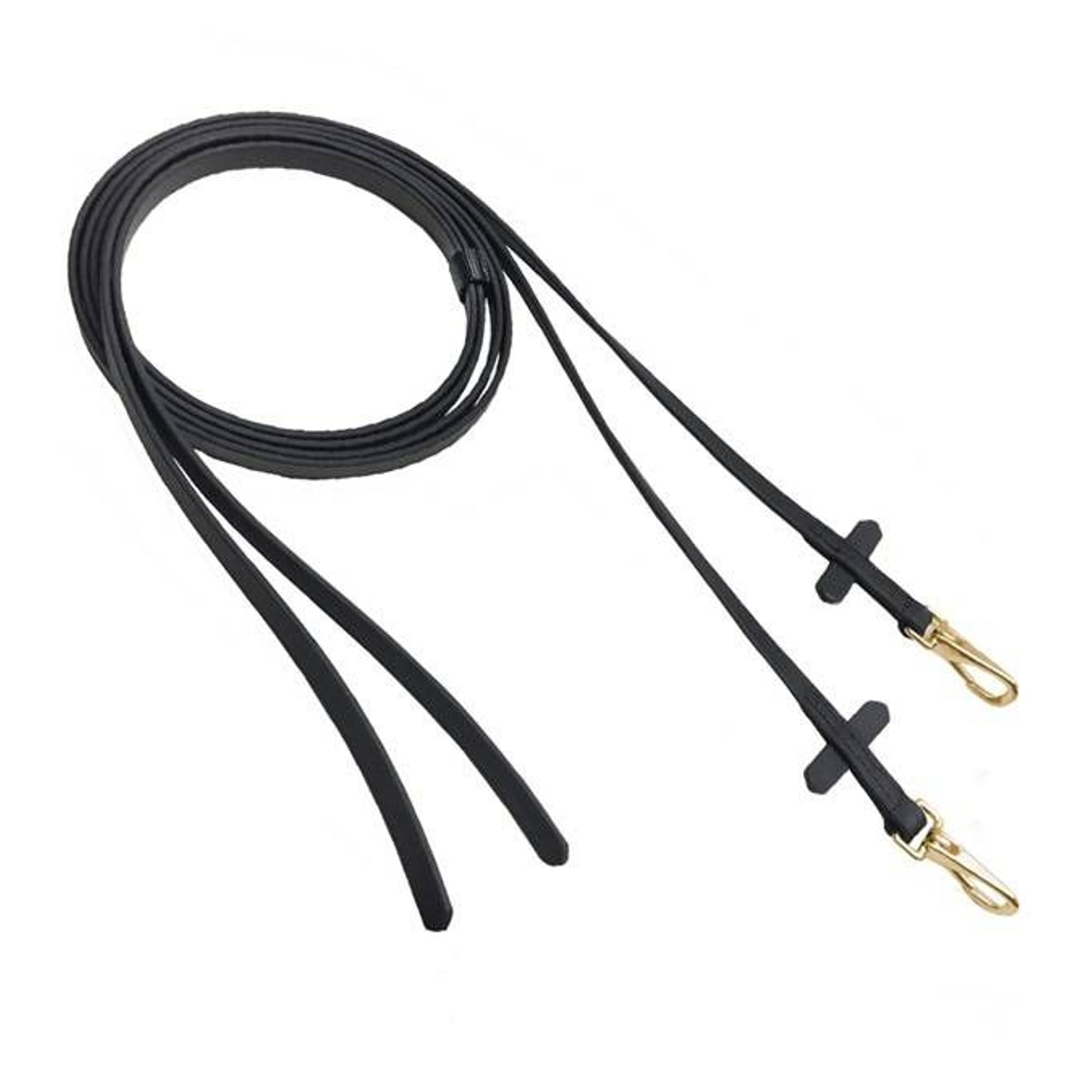 Jacks Beta Bit Stop Reins 5/8" X 7' Black