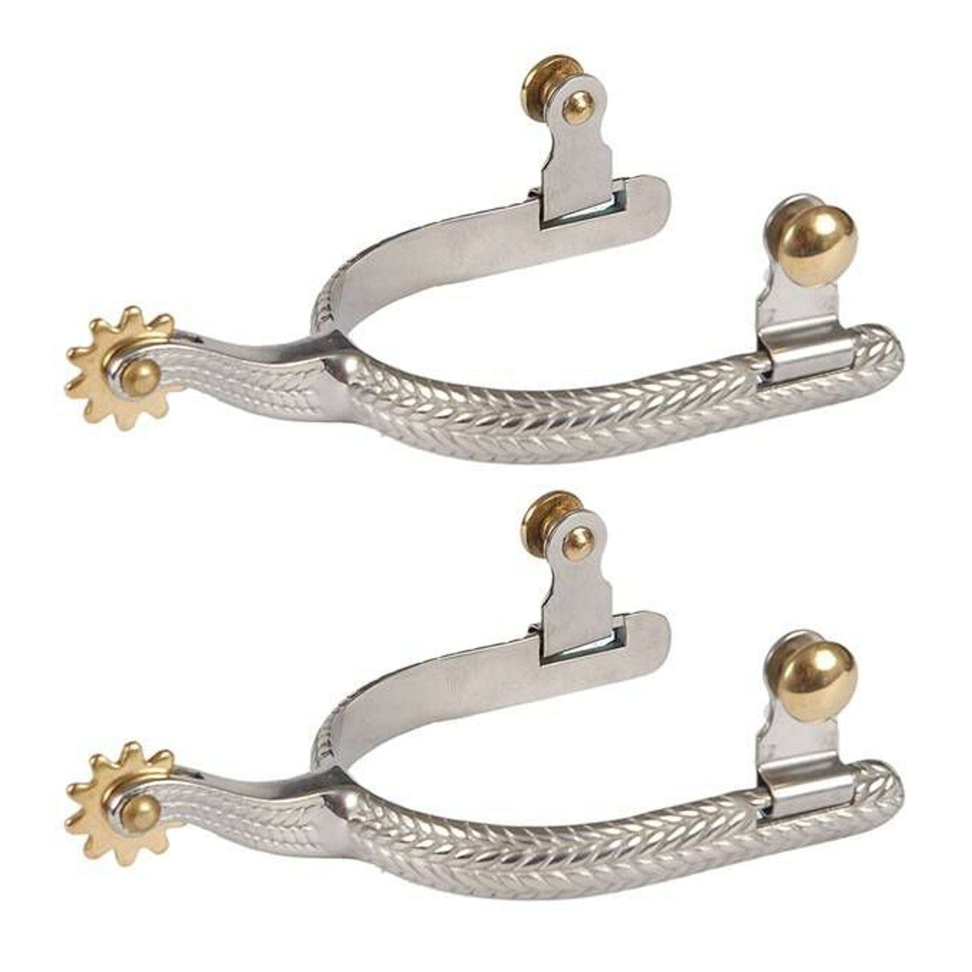 Jacks Basket Weave Spurs with Embossed Braided Pat