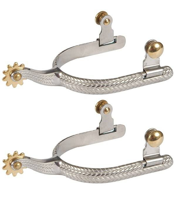 Jacks Basket Weave Spurs with Embossed Braided Pat