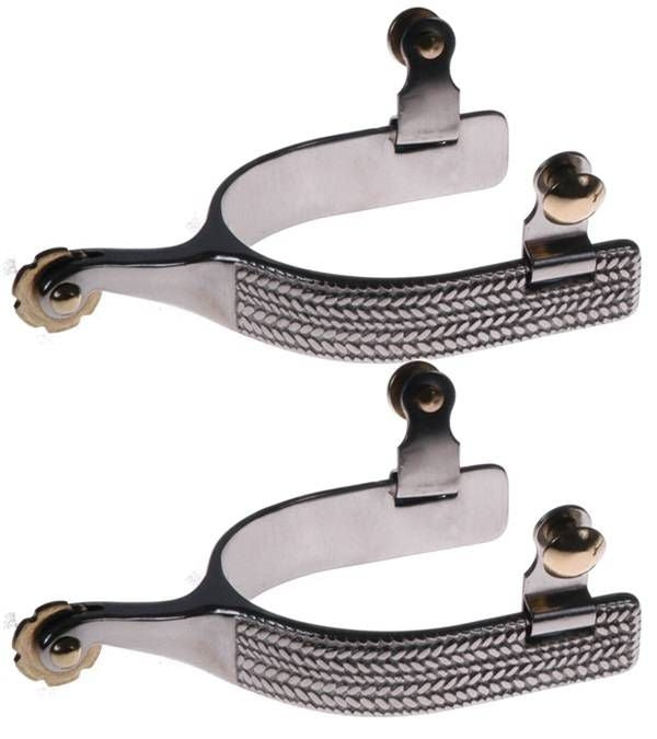 Jacks Basket Weave Spurs with Embossed Braided Pat