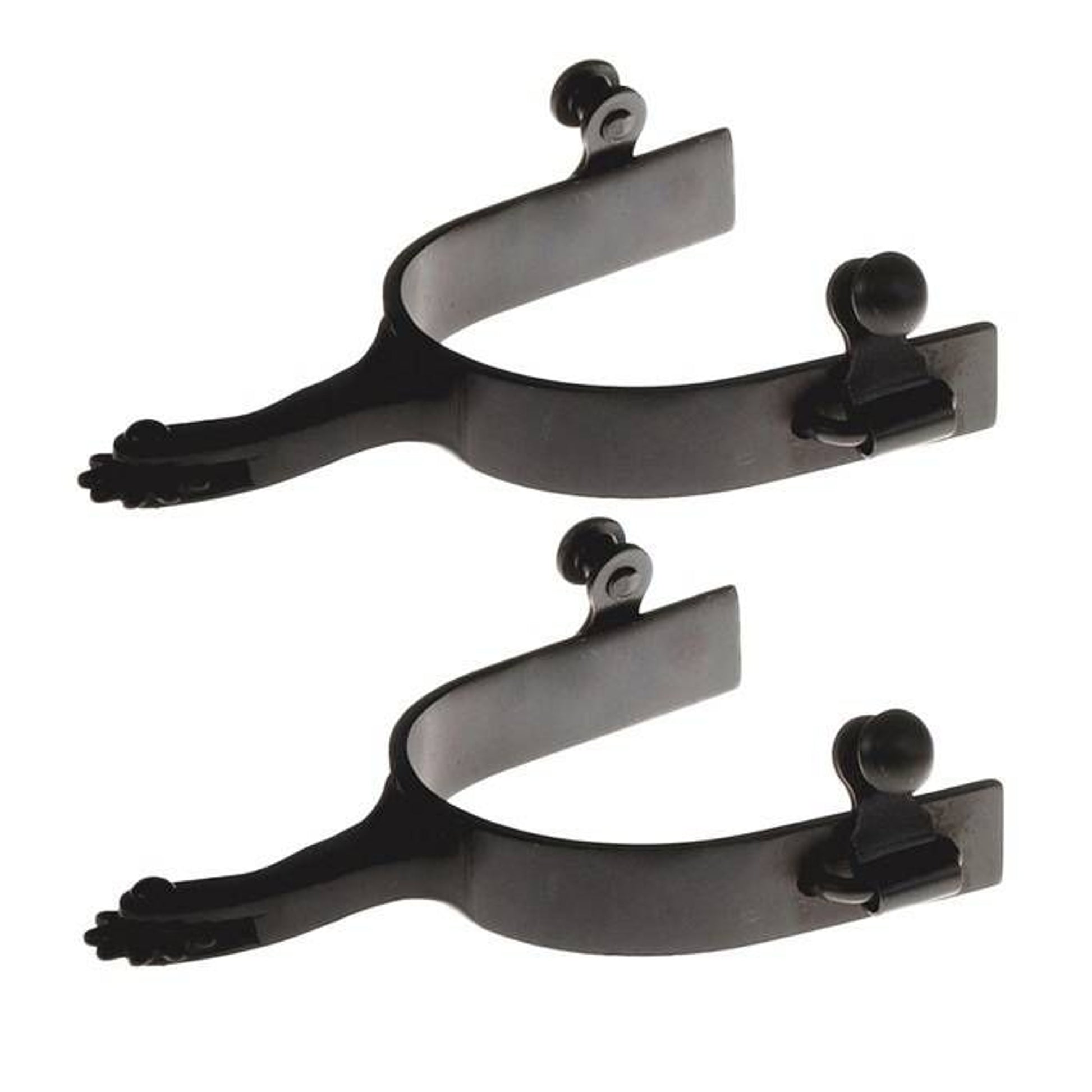 Jacks Offset Side Rowel Spurs Sold in Pairs Black