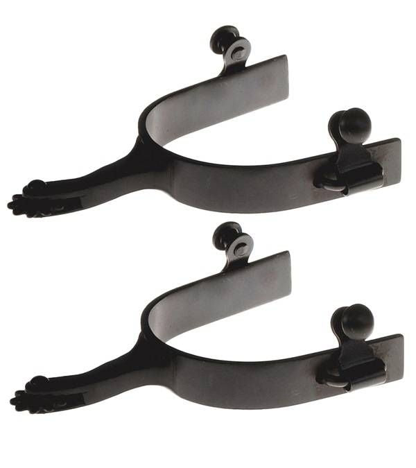 Jacks Offset Side Rowel Spurs Sold in Pairs Black