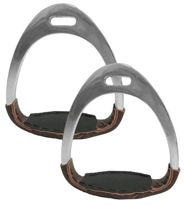 Jacks Race Stirrups - 3 1/2" Sold in Pairs Brown/B