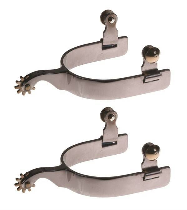 Jacks Roping Spurs Sold in Pairs Stainless Steel