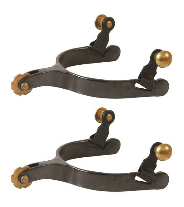 Jacks Short Shank Roping Spurs Sold in Pairs Black