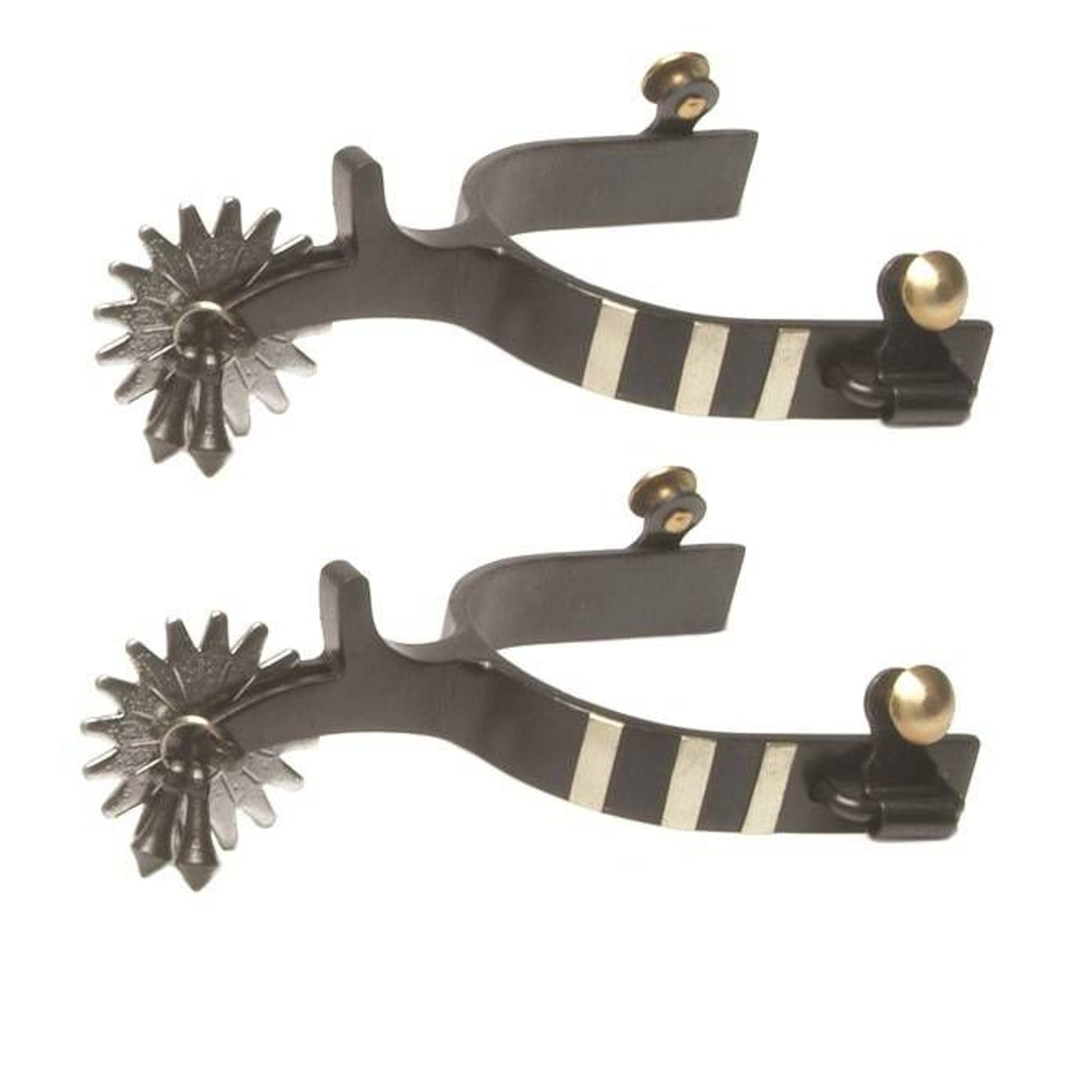 Jingle Bob Spurs with Engraved Stainless Steel Bar
