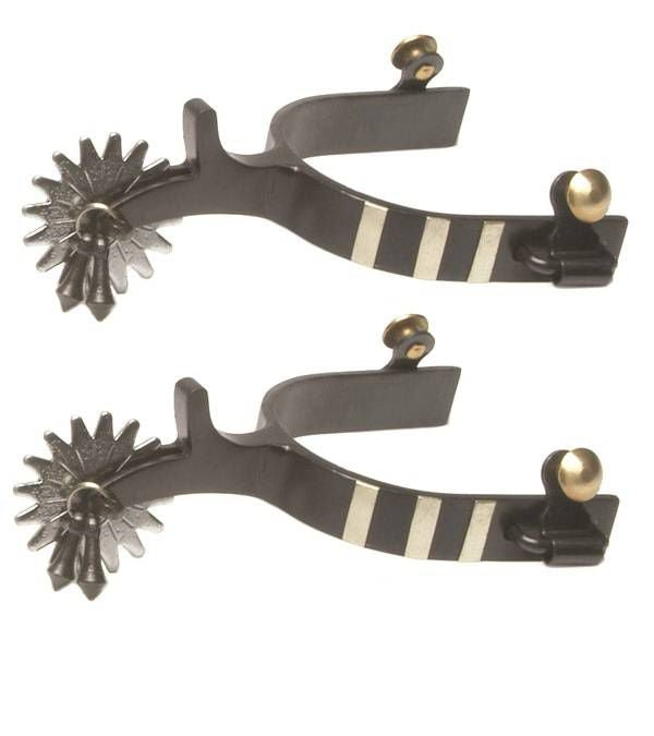 Jingle Bob Spurs with Engraved Stainless Steel Bar