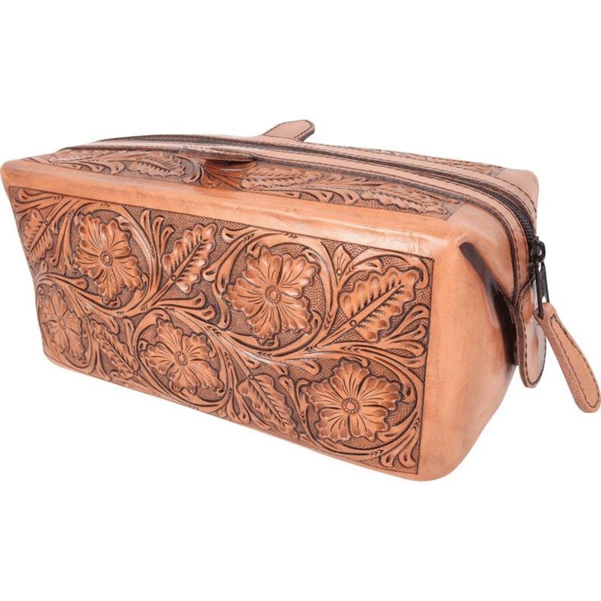 Cashel Full Tool Shaving Kit Bag Antiqued Leather