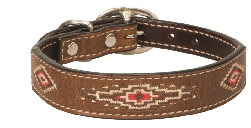 Weaver Leather Aztec Embroidery Dog Collar