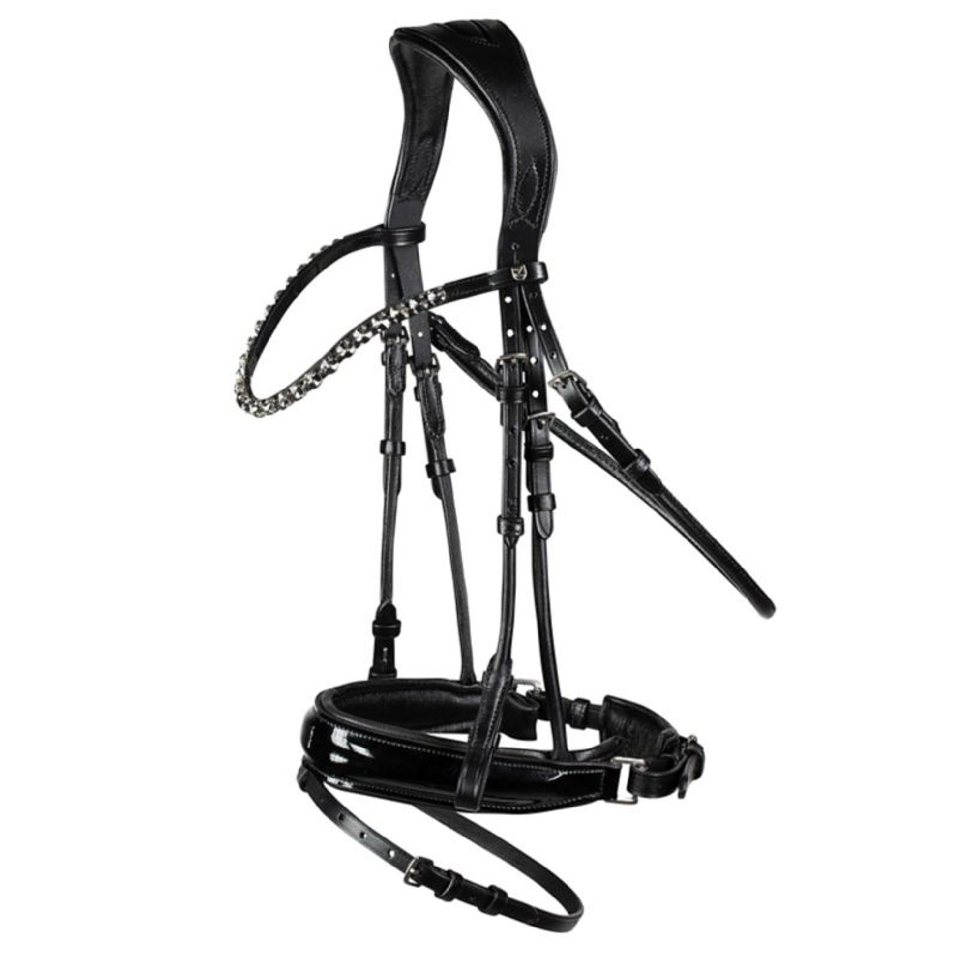 Horze Clermont Ergonomic Crystal Bridle Cob Black