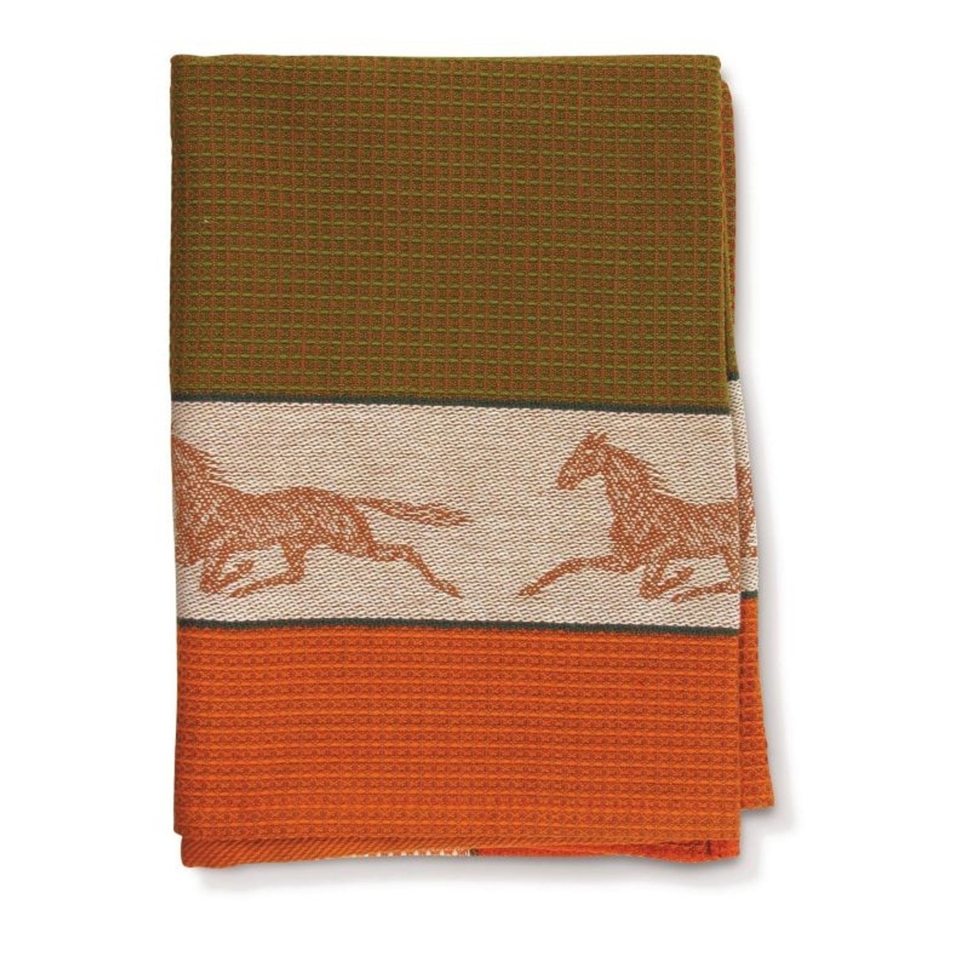 Autumn Horse Waffle Weave Kitchen Towel 29" X 20"