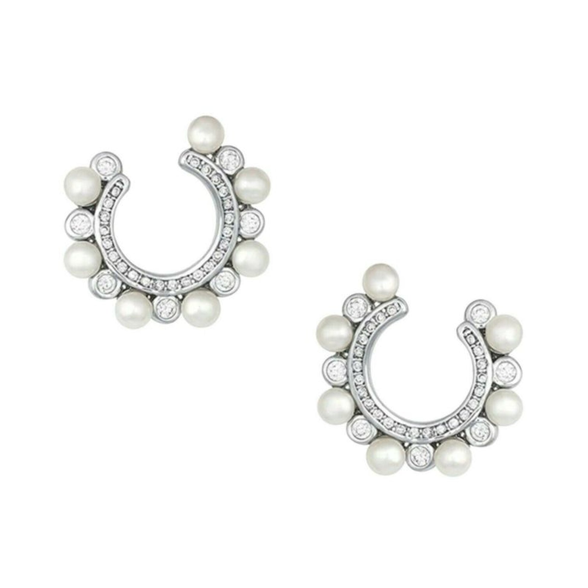 Montana Silversmiths Horseshoe Pearl Earrings