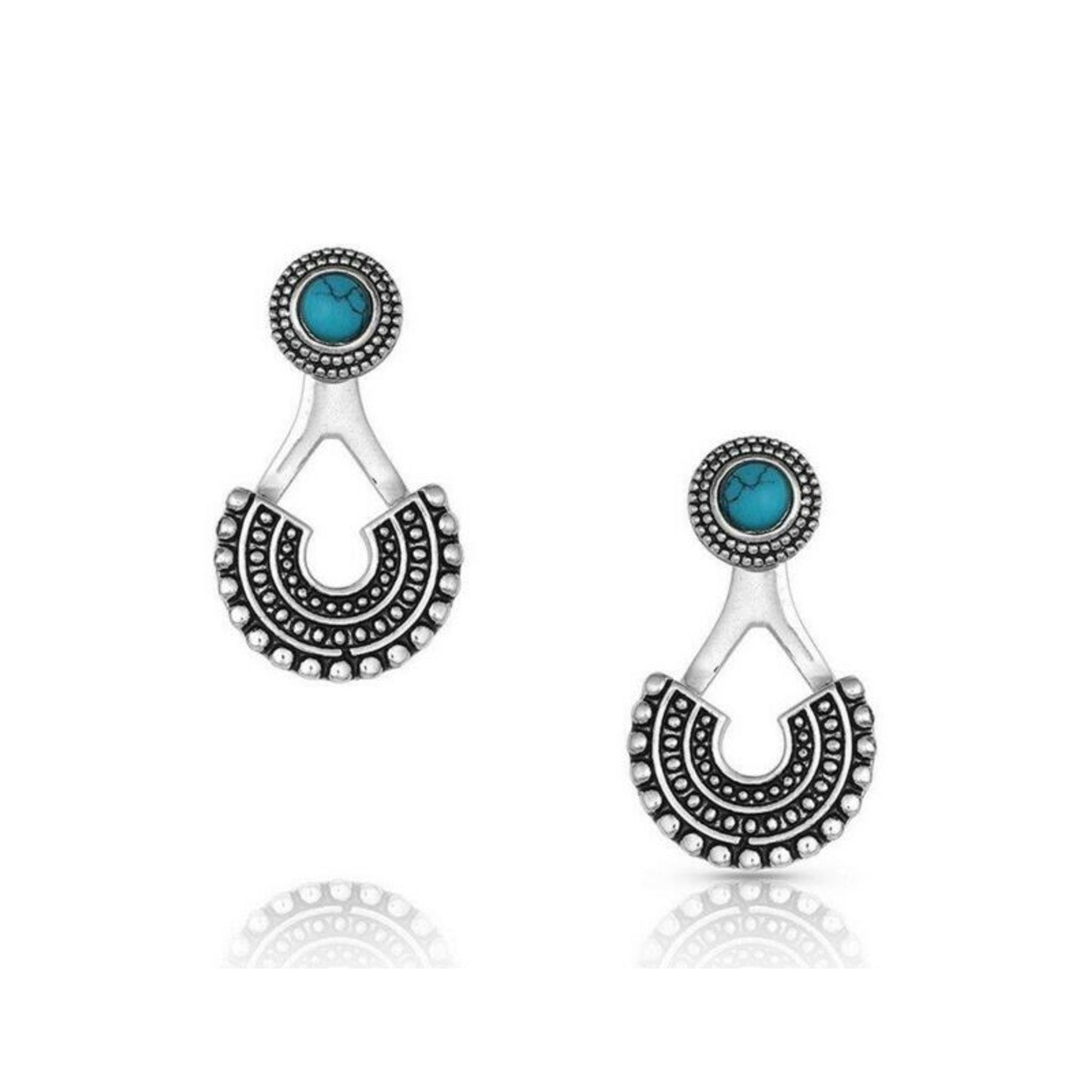 Montana Silversmiths Front-Back Turquoise StoneEar
