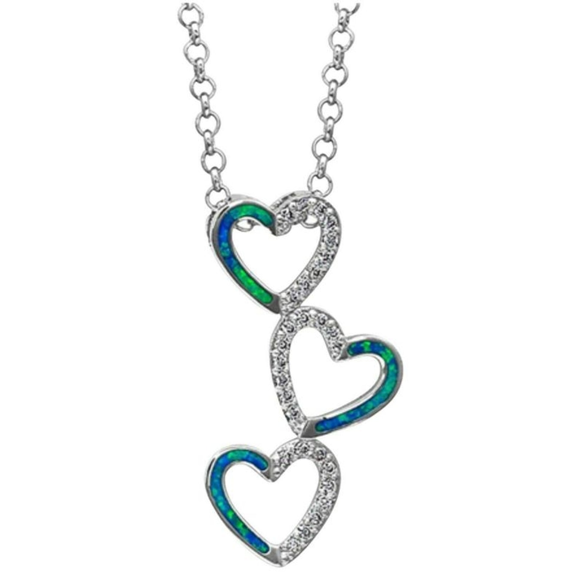 Montana Silversmiths Tilting Trio Heart Necklace 1