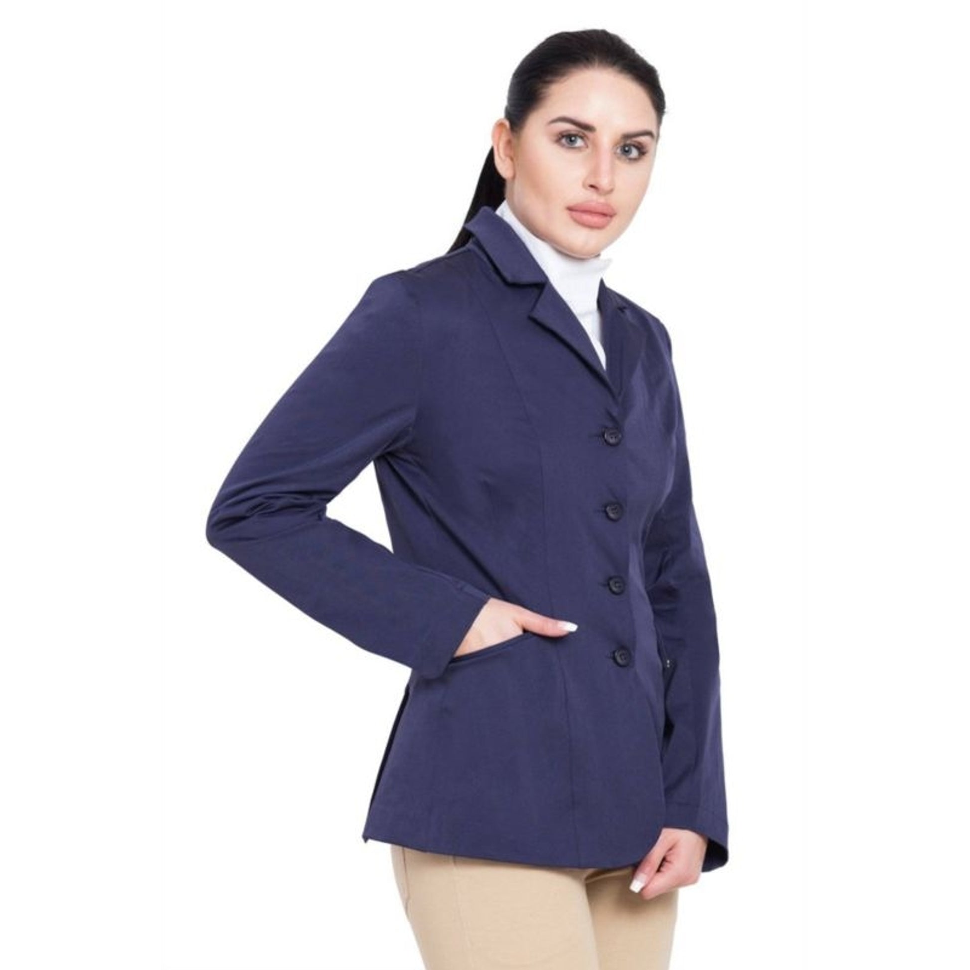 TuffRider Ladies Starter Show Coat 6L Navy