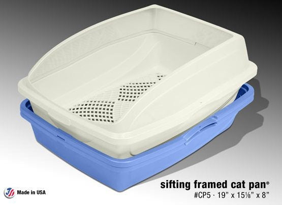 Sifting Cat Litter Pan With Frame 19x15 1/8x8
