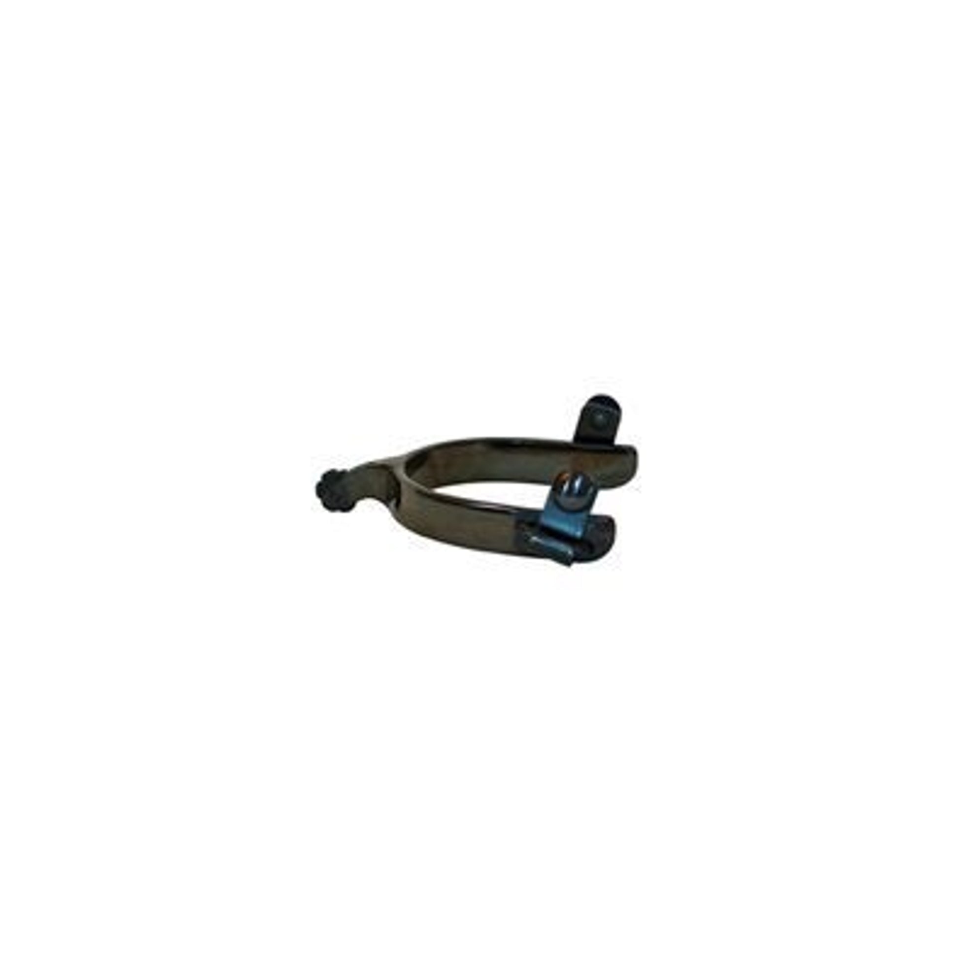 Metalab Black Satin Spur With Rosebud Rowel Brn