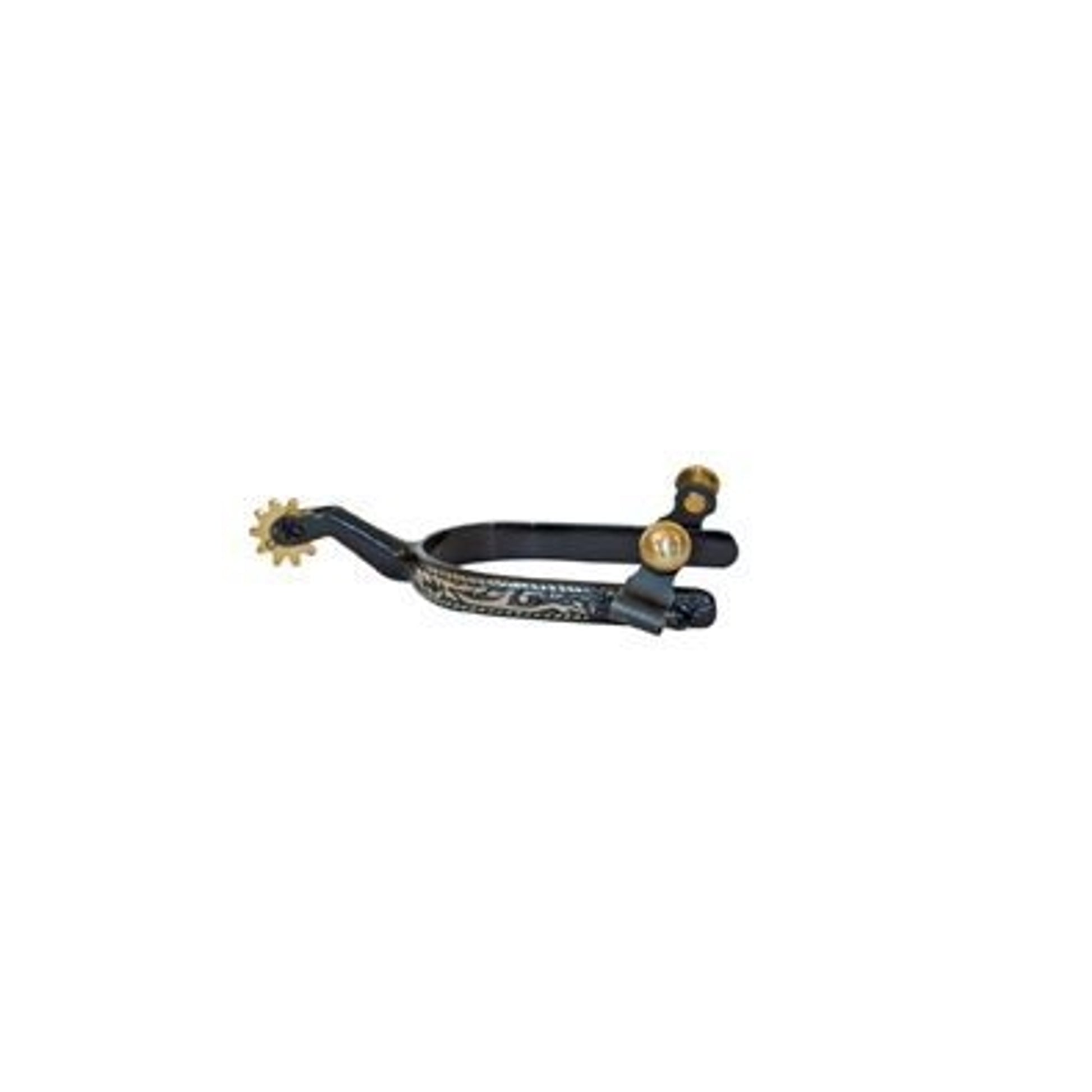 Metalab Mens Black Satin Roping Spur Brn