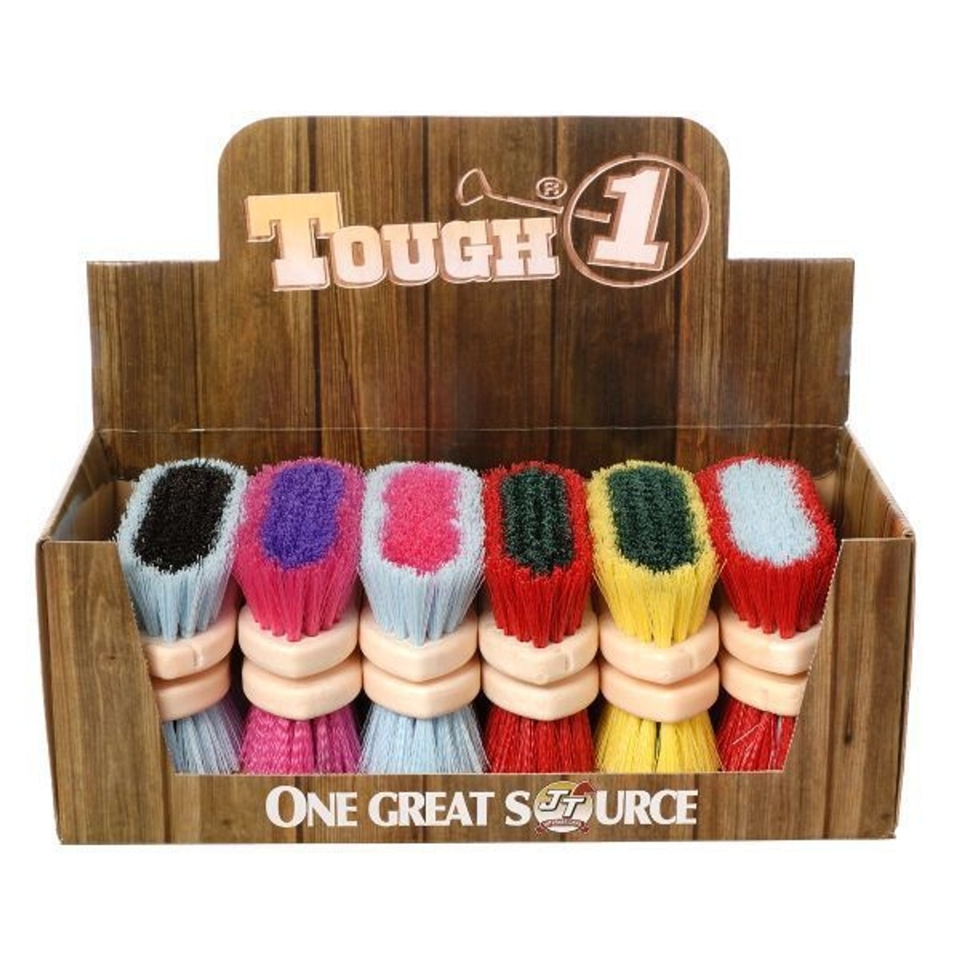 12Pk Bright Color Assorted Poly Bristle Brush Med