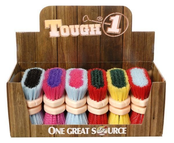 12Pk Bright Color Assorted Poly Bristle Brush Med