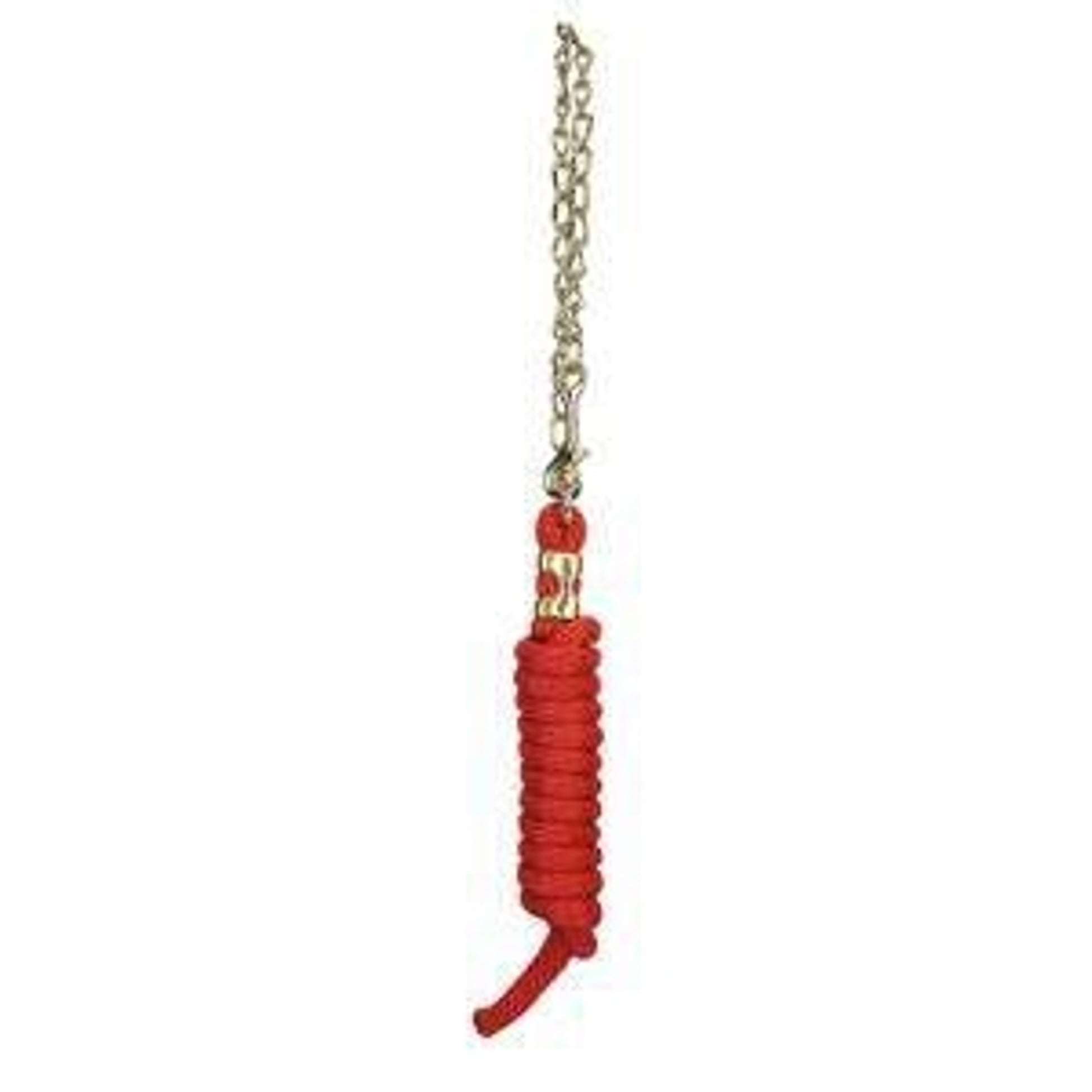 Poly Lead Rope With Brass Plated Swivel Chain 8ft