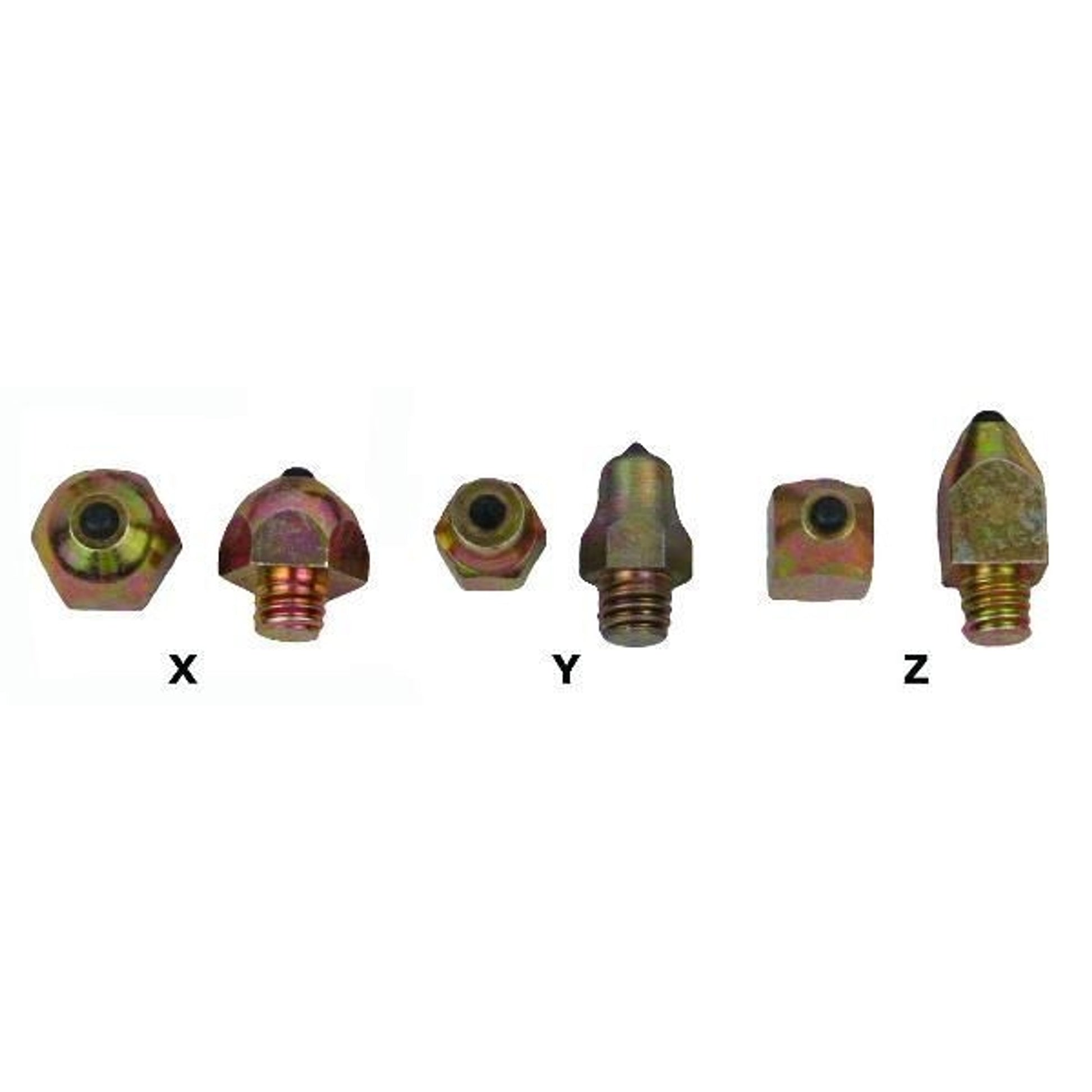 Nunn Finer Hexagonal Spike Studs - Pack Of 10