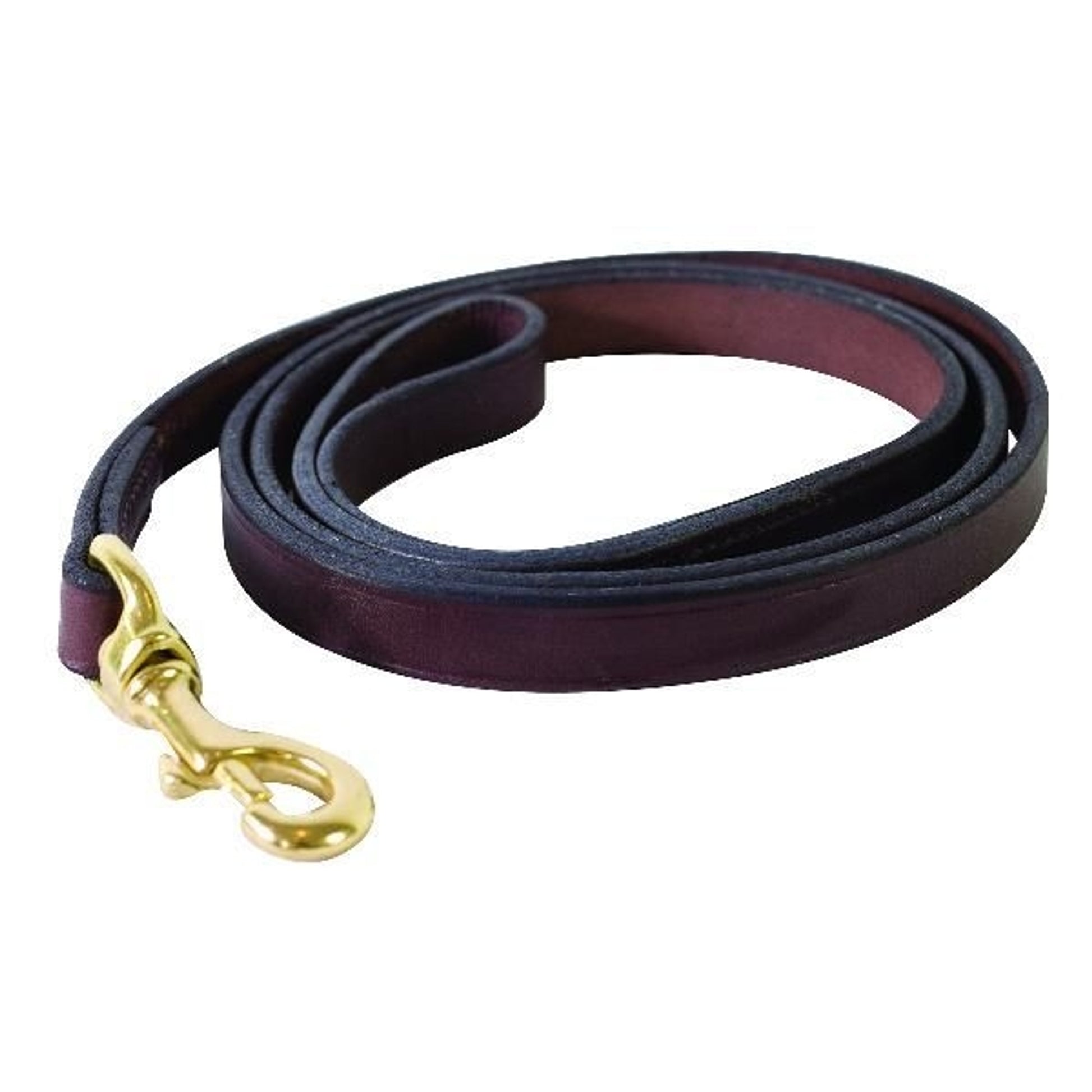 Perris Plain Leather Dog Leash 3/4 x 5ft Black