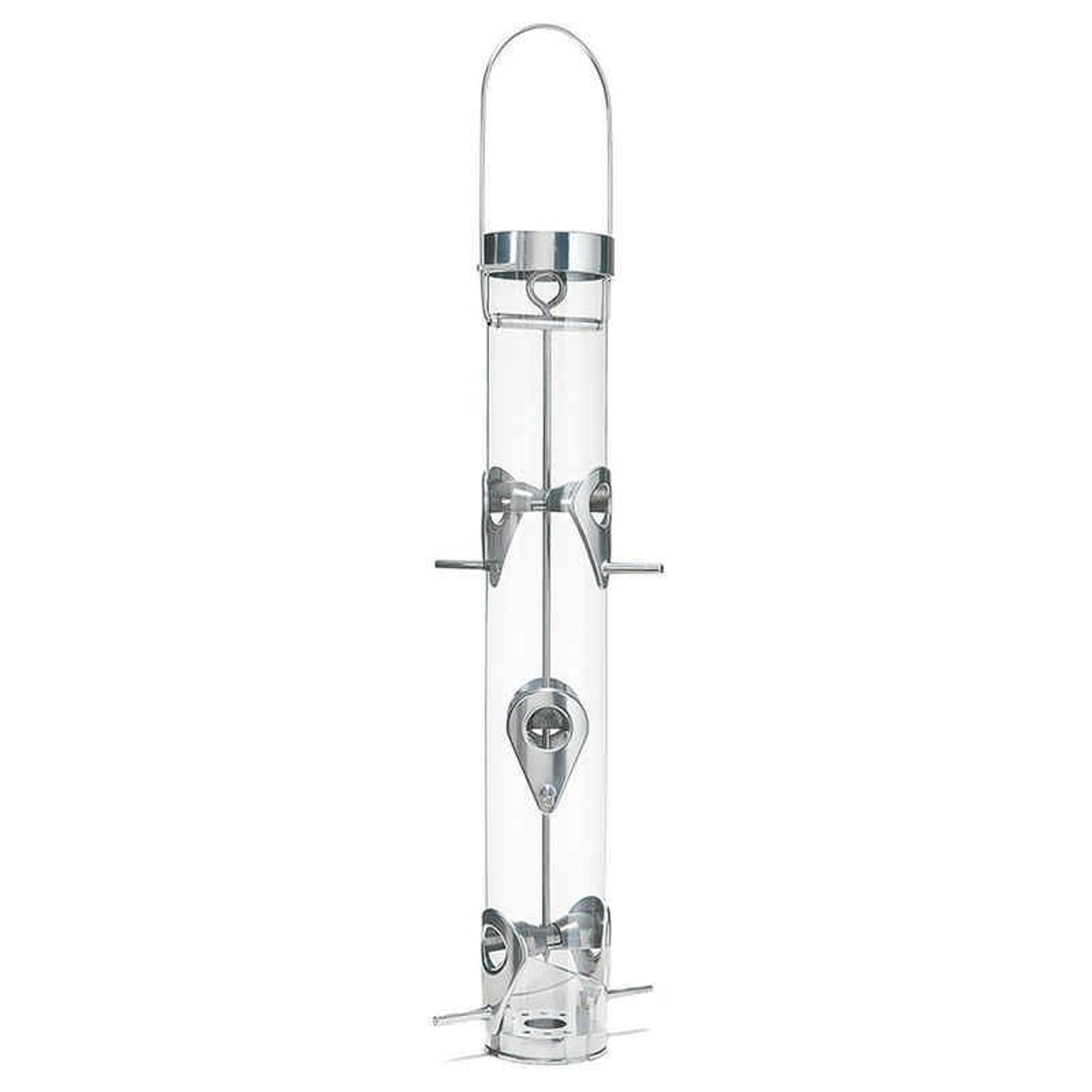 Droll Yankee 6 Port Slvr Sunflowr RingPull Feeder
