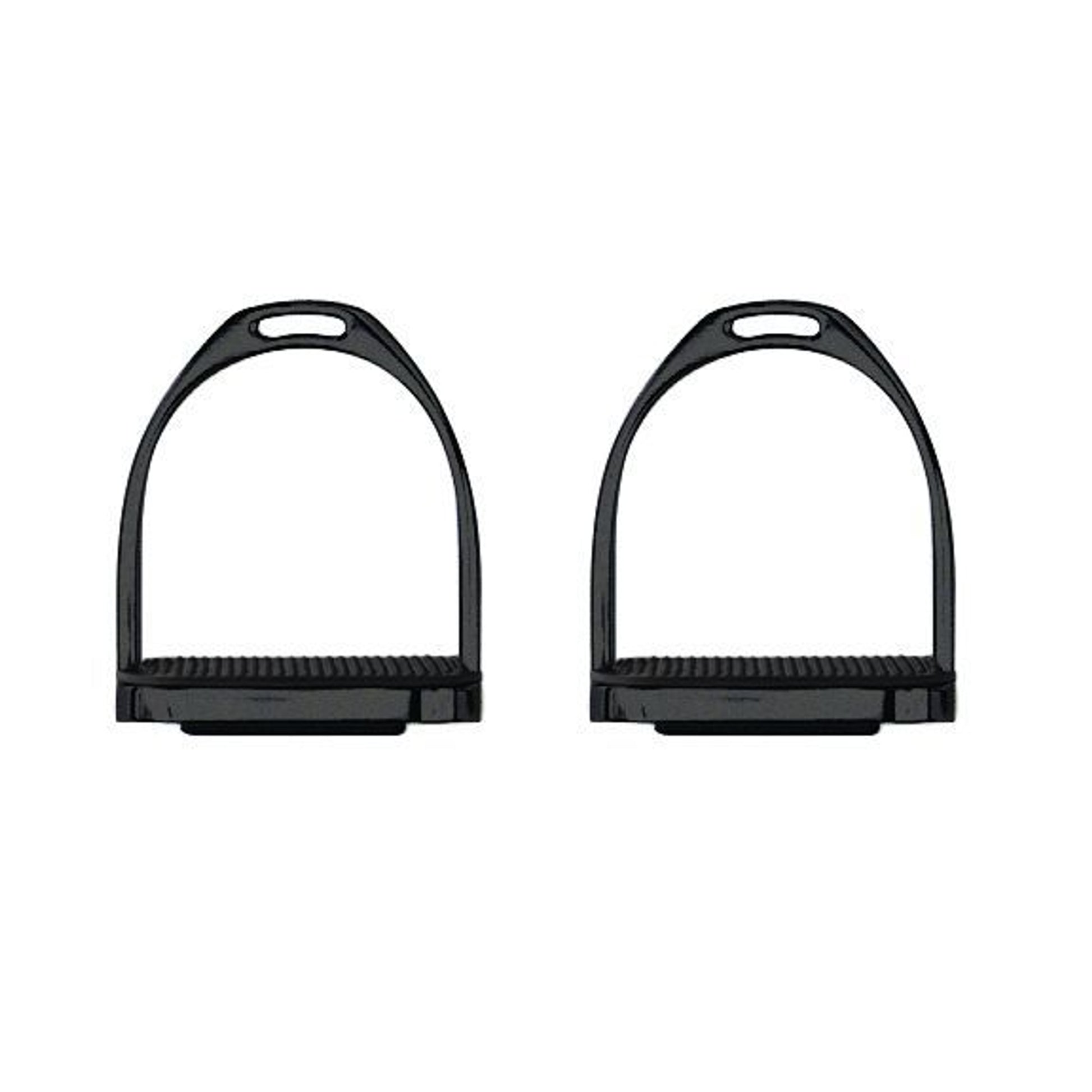 Perris Black Powder Coated Stirrup Irons 4.5 Black
