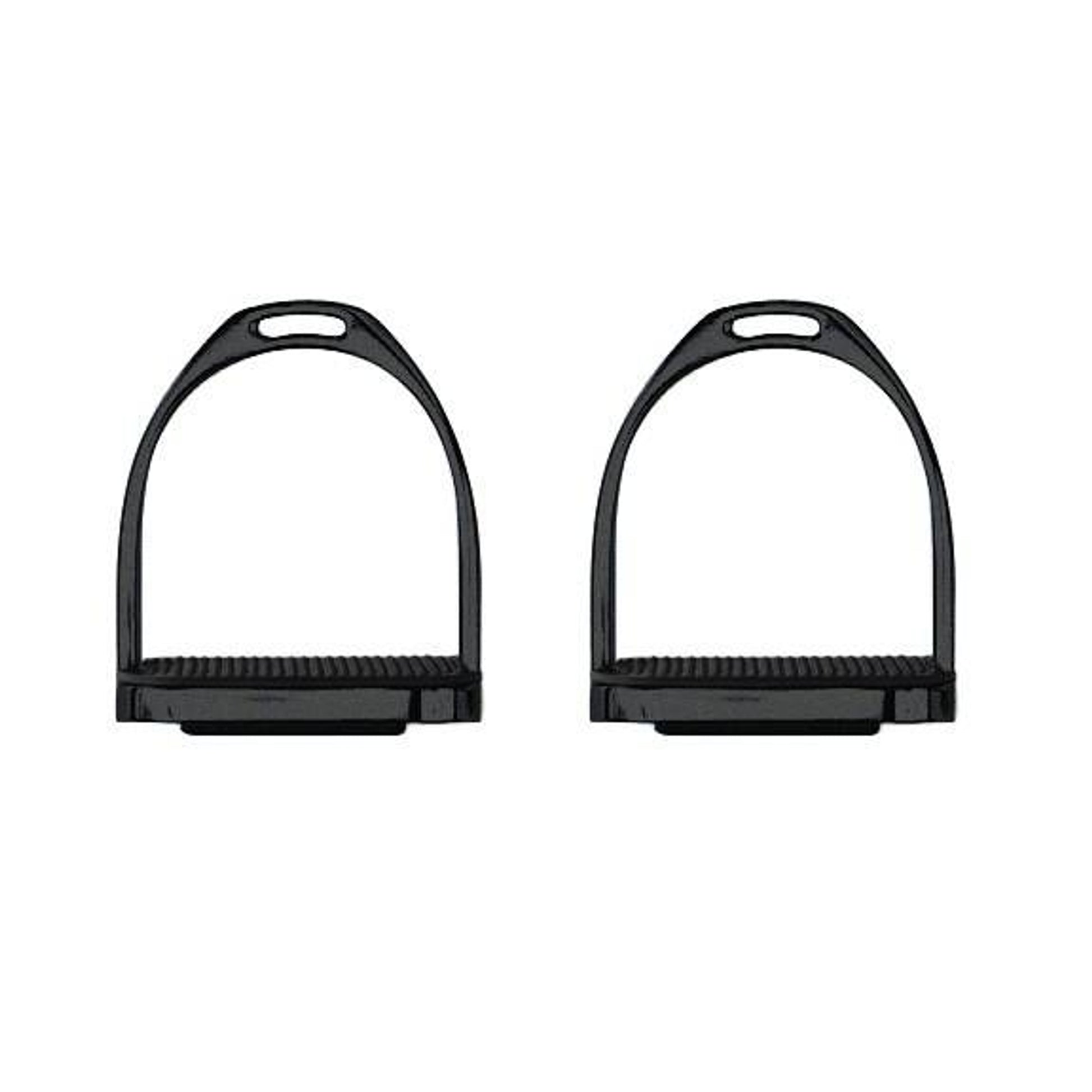 Perris Black Powder Coated Stirrup Irons 4.5 Black