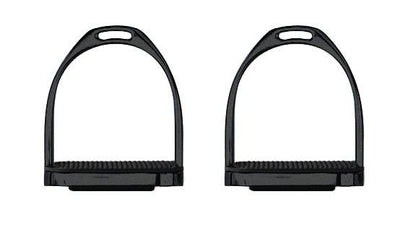 Perris Black Powder Coated Stirrup Irons 4.5 Black