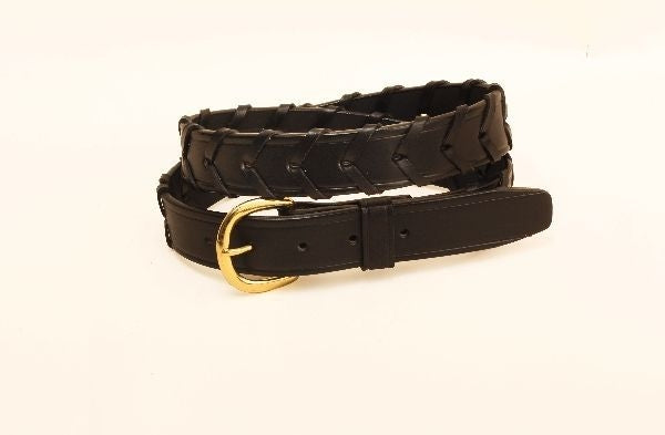 Tory 1 1/4In Laced Belt 28 Bk/Gry