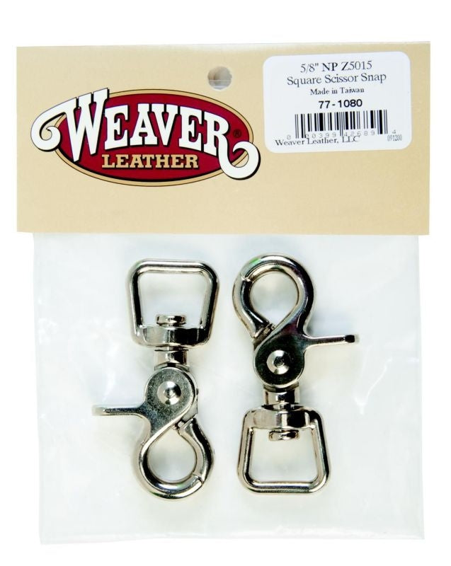 Weaver Leather Bagged Square Scissor Snaps 2 Pack